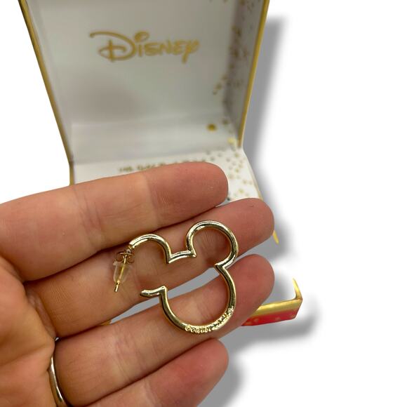 NEW Disney Multi Color Crystal Mickey Mouse Earrings 14K Gold Plated Pink Blue - Picture 9 of 14